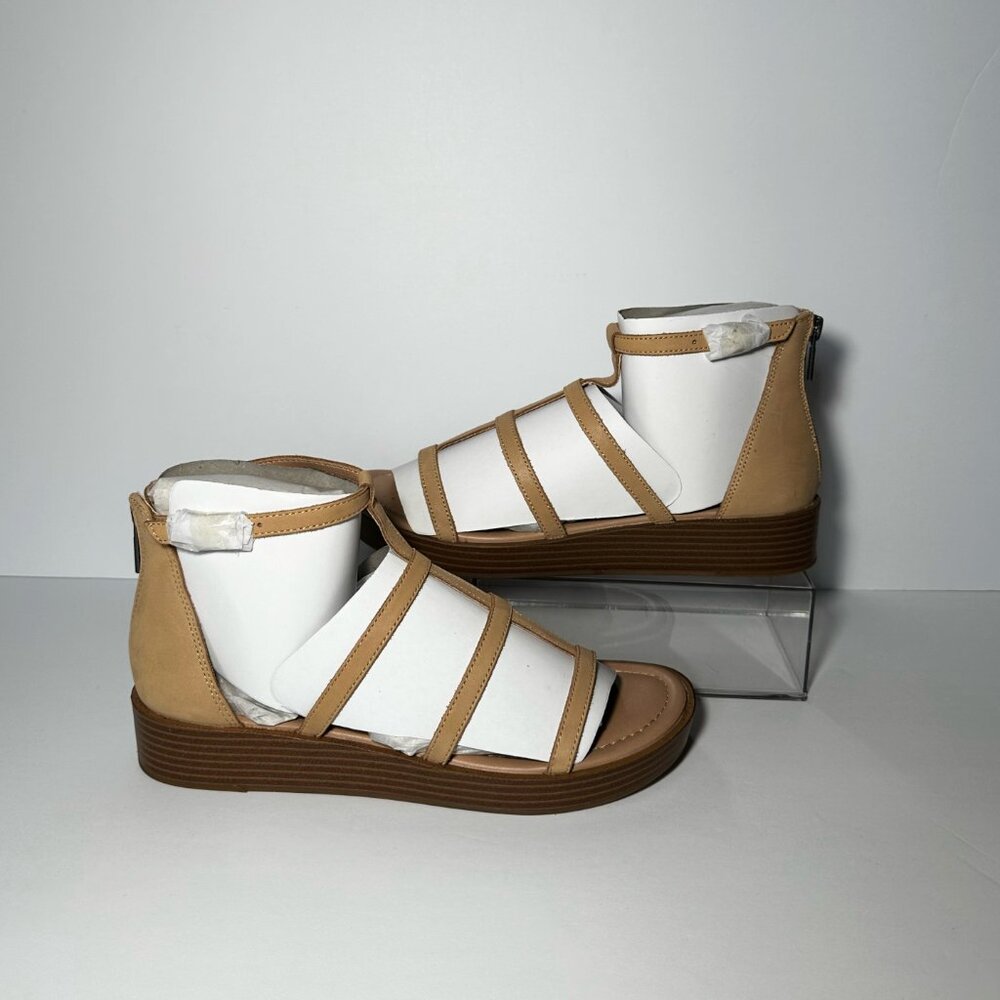 Lucky Brand Women's Ellian Crossiant Lyca Synthetic Wedge Sandal 7.5M, Brand New - Picture 2 of 13